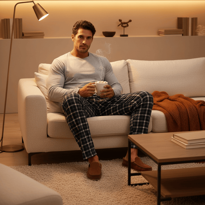 Mens Tokyo Laundry Checked Loungewear Pyjama Set