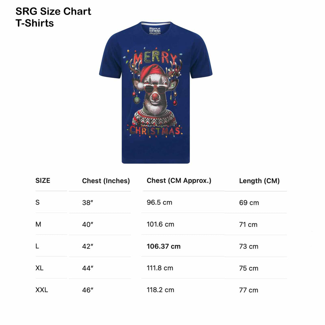 Mens Christmas T-Shirt Novelty Festive Party Tee 100% Cotton