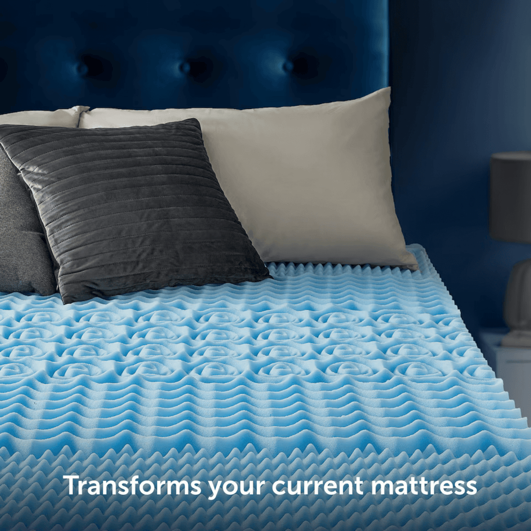 Dreamland Memory Foam Contour Mattress Topper Bed Supportive 5cm Deep