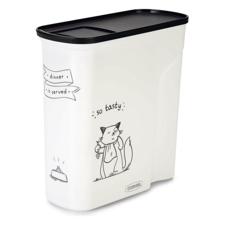 Cat design plastic container for dry pet food
