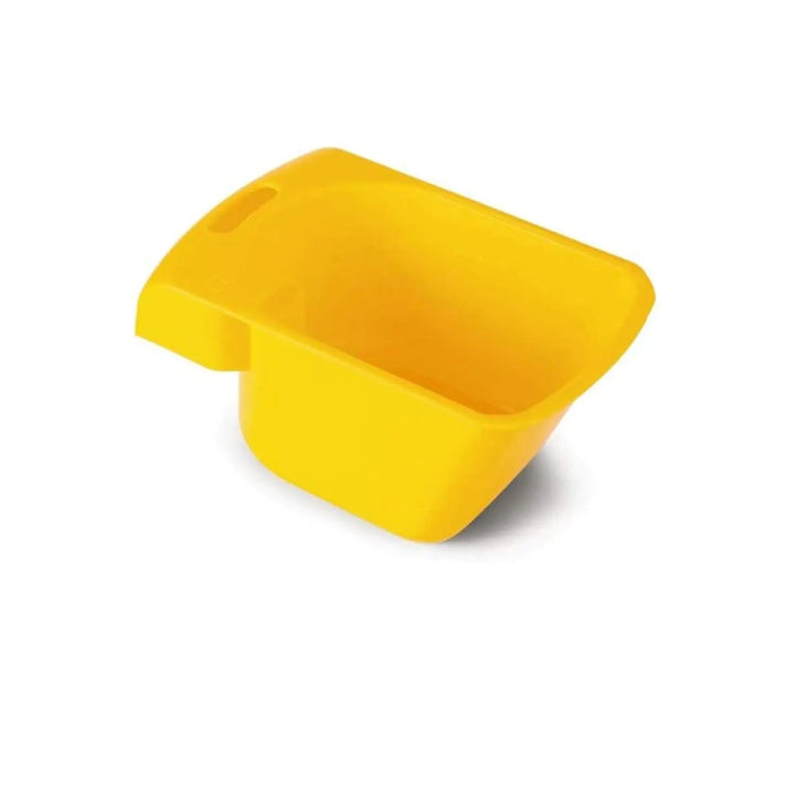 Yellow plastic scoop for Curver Silhouette dog food storage container