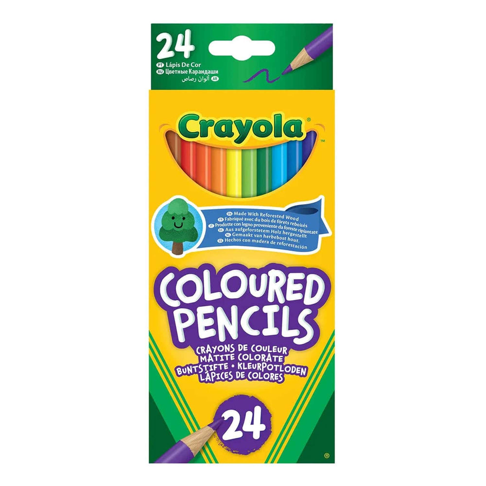 Pack of 24 Crayola Eco Coloured Pencils made with reforested wood