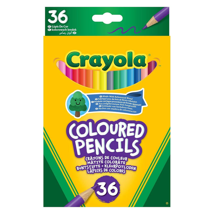 Pack of 36 Crayola Eco Coloured Pencils made with reforested wood