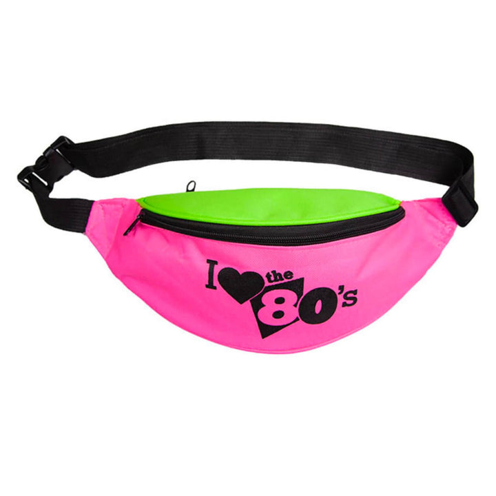 Bum Bag Slogan Design Festival 80s Travel Belt Fancy Dress I Love the 80&