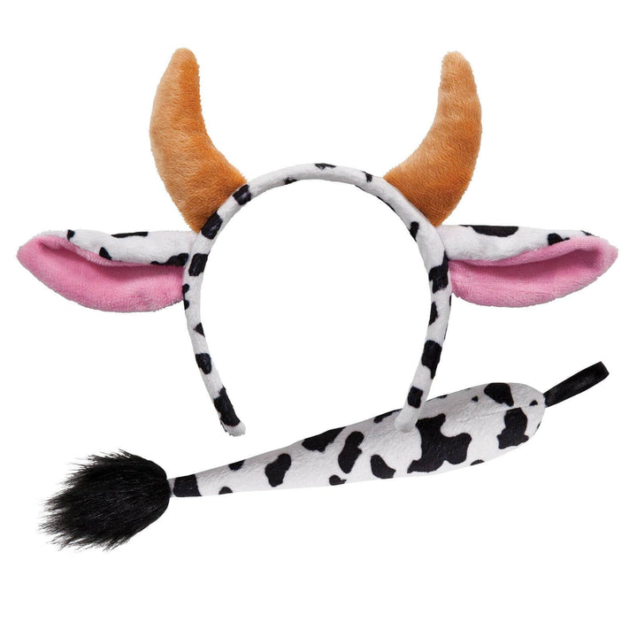 Ears &amp; Tail Set Kids Farm Animals Fancy Dress Pets Cow