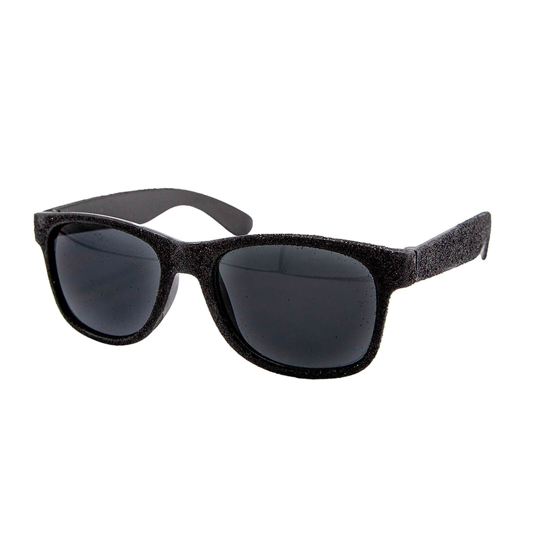 Sunglasses with black glitter frames