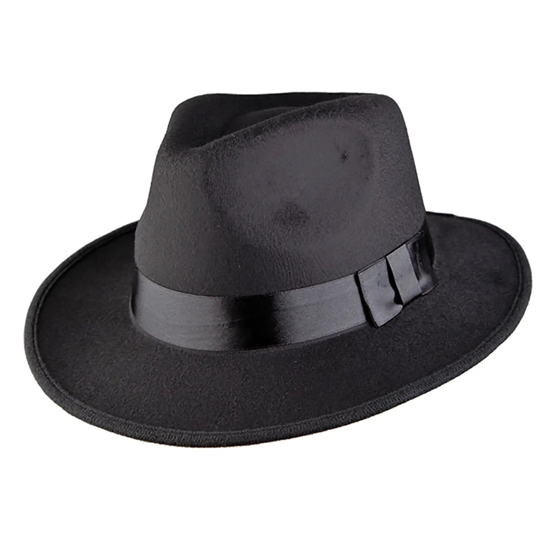 Wide Brim Gangster Style Fedora Hats Buy Swifty Fedora Black Hat