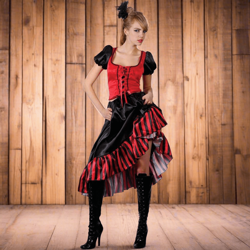 red and black burlesque dress Pick Size-red & Black Victorian Lace Burlesque Saloon Cabaret Pin up Circus Carnival Costume Feather Fantasy Masquerades
