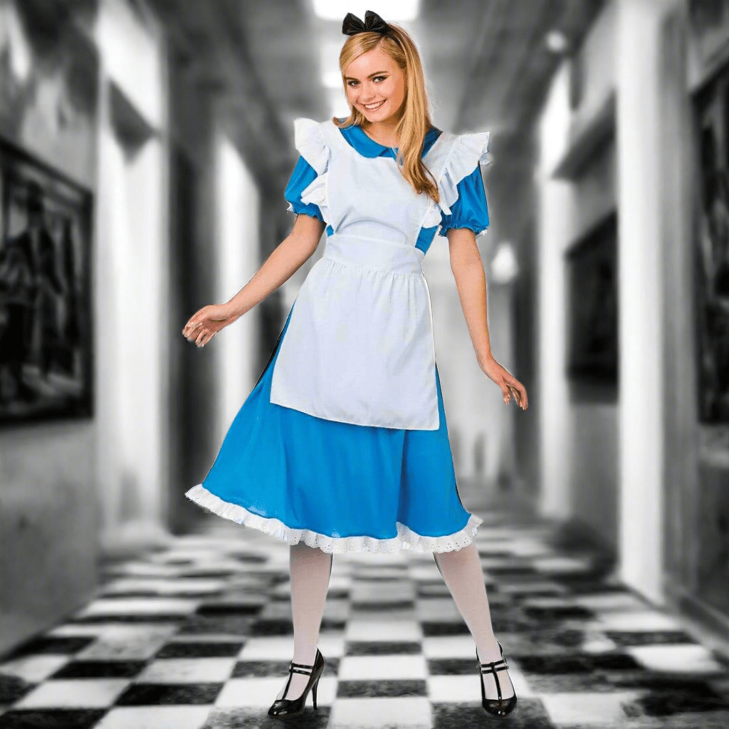 Womens Classic Storybook Alice Fancy Dress Halloween Costume XS-Stock.co.uk Womens Classic Storybook Alice Fancy Dress Halloween Costume XS-Stock.co.uk
