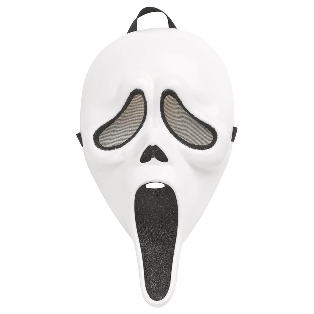White Ghost Face mask with black glitter details