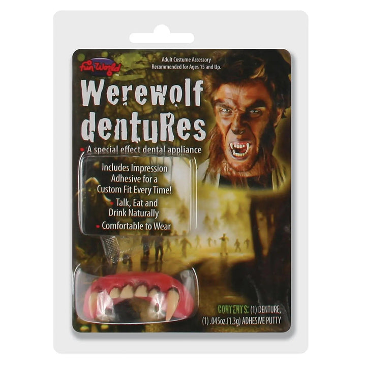 pack of werewolf dentures for Halloween fancy dress costumes