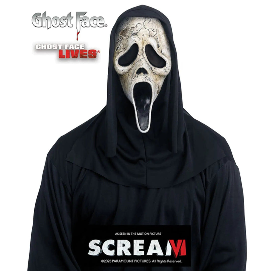 Ghost Face officially licensed Scream VI mask for Halloween fancy dress costumes