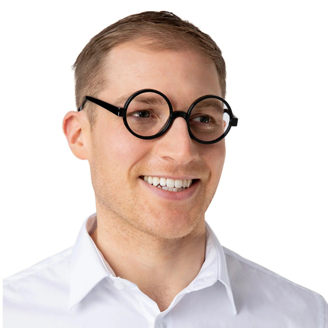 Round fancy dress glasses on sale