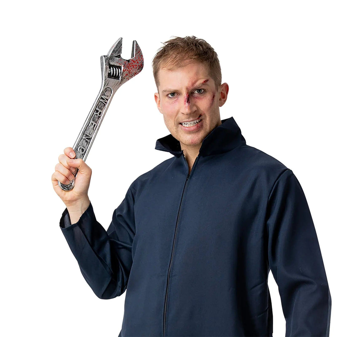 Adults Bloody Wrench Aged Look Plastic Halloween Prop 45cm