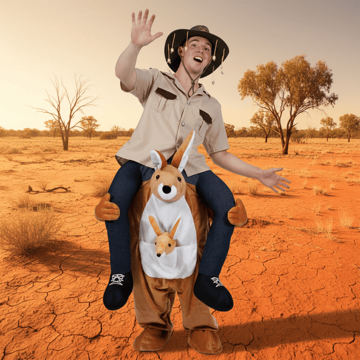 Adults Carry Me Kangaroo Costume Halloween Fancy Dress