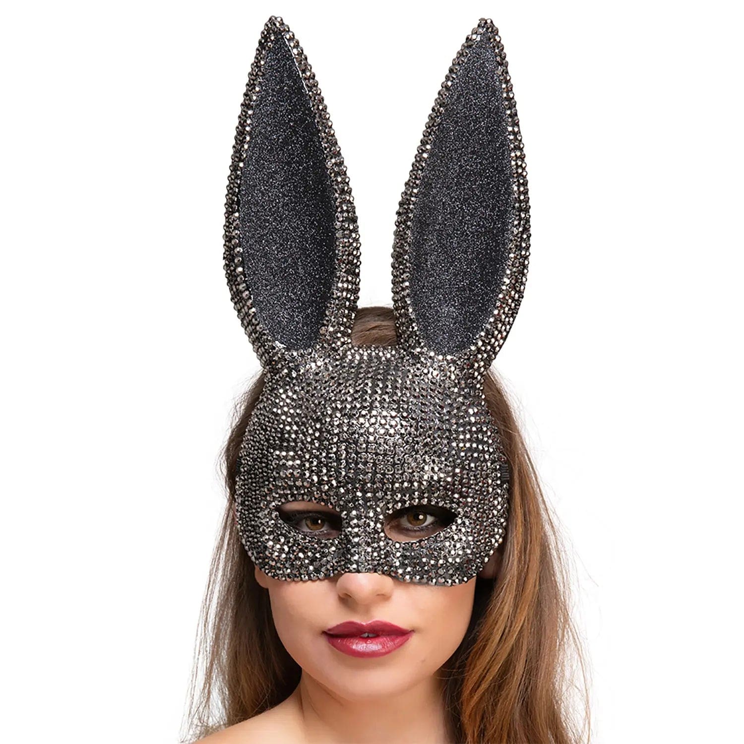 Buy Rhinestone Bunny Mask Masquerade Ball Fancy Dress | XS Stock – XS ...