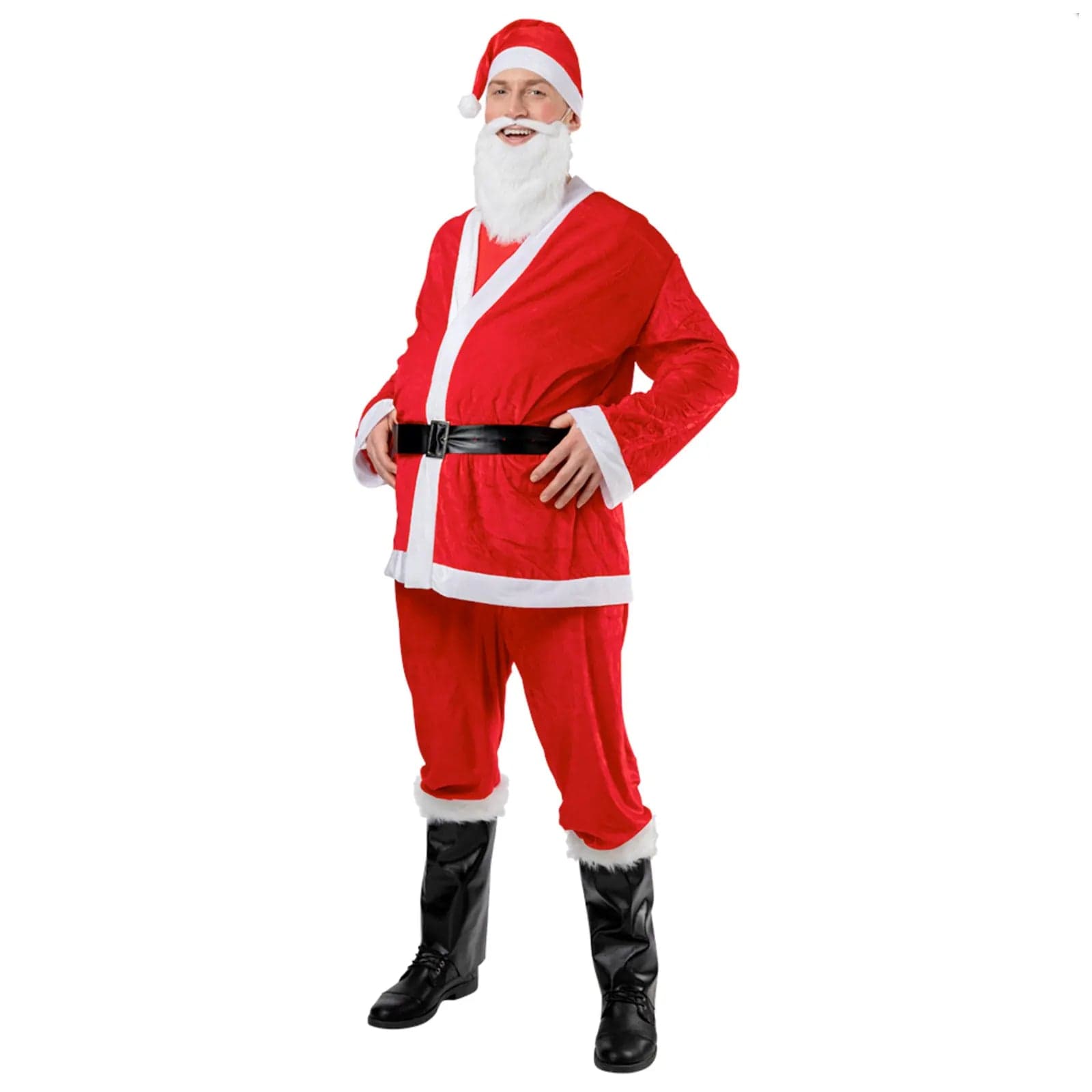 Buy Adults Deluxe Velour Santa Suit 6pc Father Christmas | XS Stock