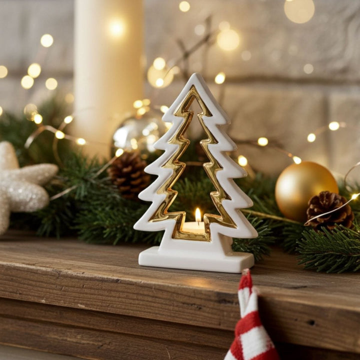 Christmas Tree Tealight Candle Holder Home Xmas Decoration