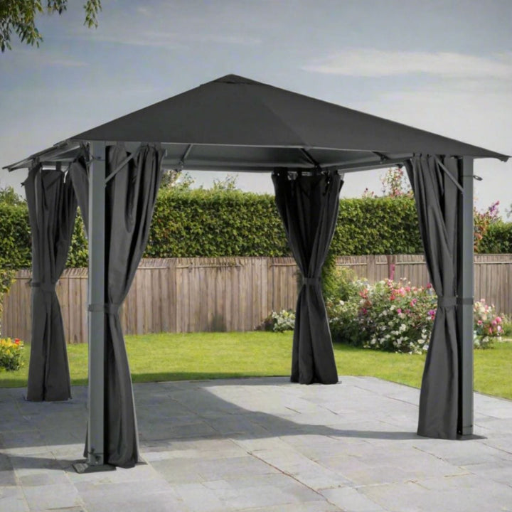 Azuma Gazebo Garden Pavillion Party Tent Curtains Marquee 3m