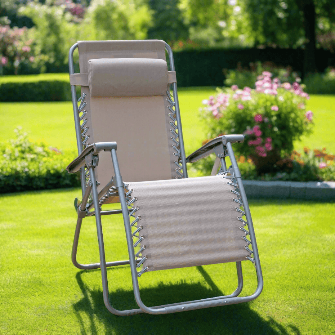 Buy Zero Gravity Garden Chair Taupe Beige Online XS Stock XS Stock