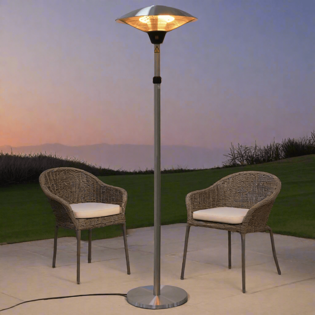 Azuma Large Patio Heater 3 Settings Adjustable Height 2100w