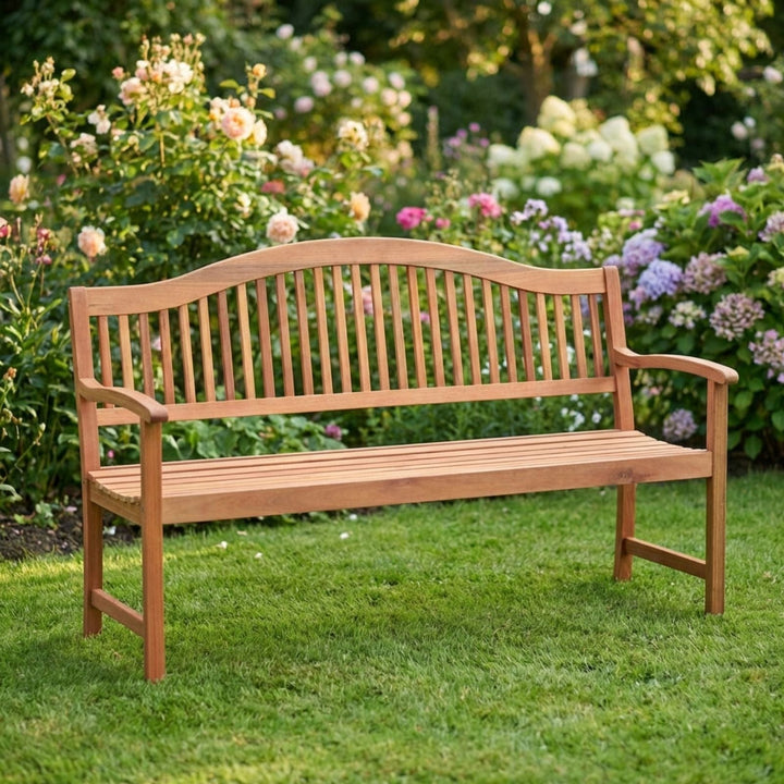 Azuma Wooden Bench 3 Seat Garden Hardwood Furniture