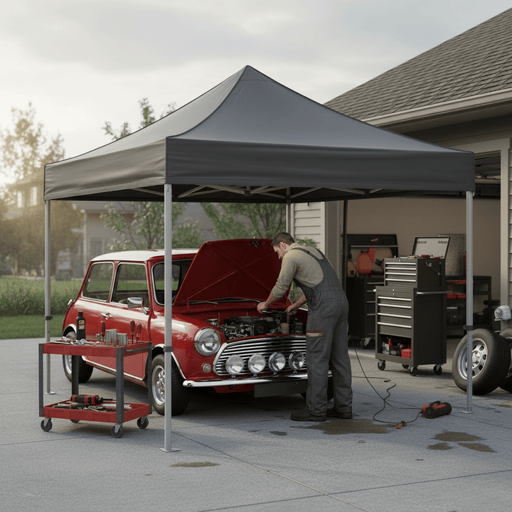Azuma Ultimate Gazebo Pop Up Garden Marquee Sports Shelter Grey 3m