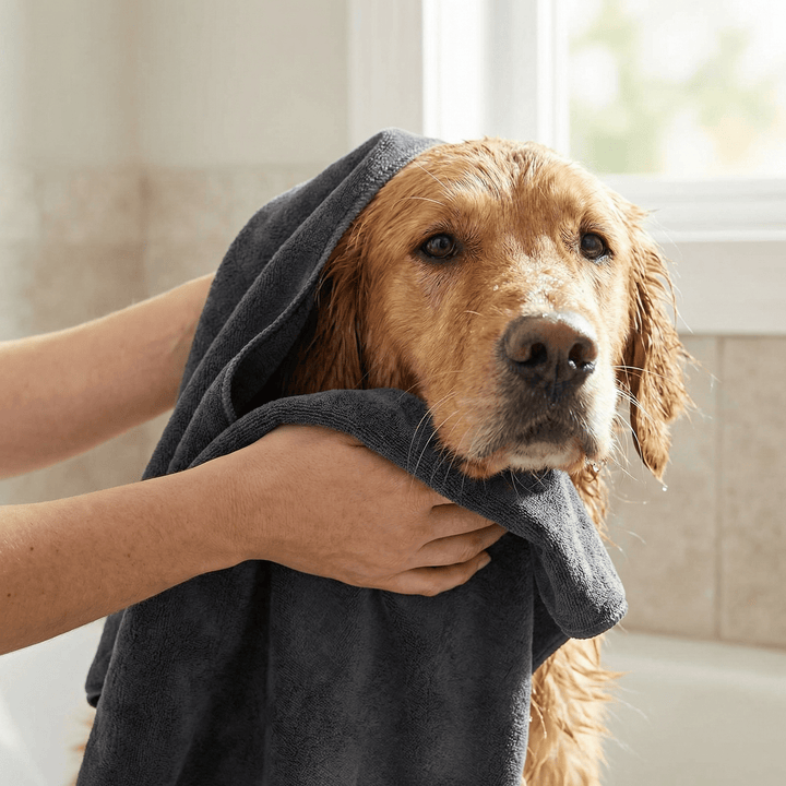Micro-Pro Pet Towel Grey Microfibre Dog Drying Cloth 120cm