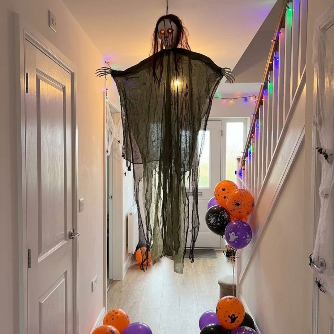 Hanging Vampiress Light Up Eyes Life Size Halloween Decoration