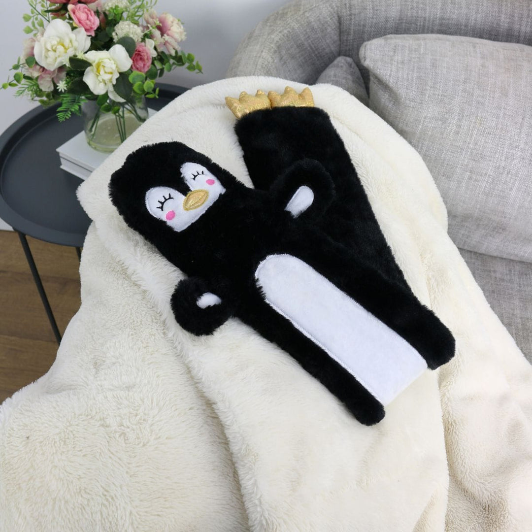 Hodge & Hodge 72cm Long Hot Water Bottle Penguin Cover 2L
