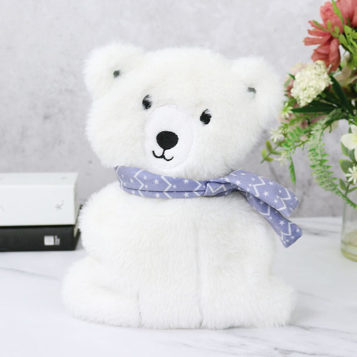 Polar Bear Heat Pack Microwave Thermotherapy Fleece Cover 25cm