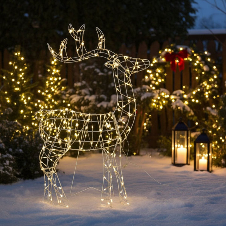 LED Reindeer Standing Silhouette Outdoor Christmas Decoration