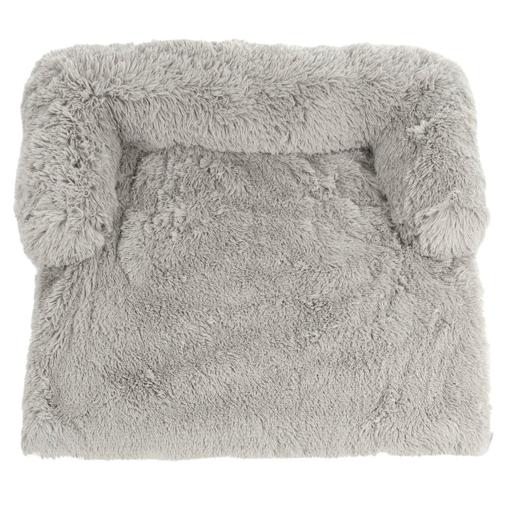 Luxury Pet Bed Couch Plush Cat Dog Sofa Protector Light Grey L