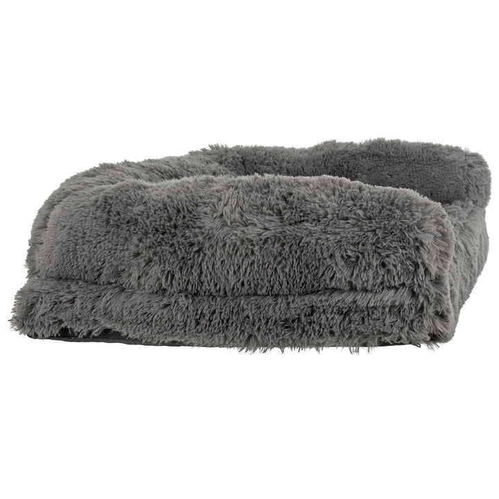 Luxury Orthopaedic Foam Pet Sofa Bed Plush Dog Couch Grey 80cm
