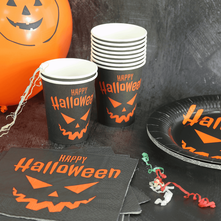 Bulk Packs of Halloween Party Table Accessories Cups Plates Napkins