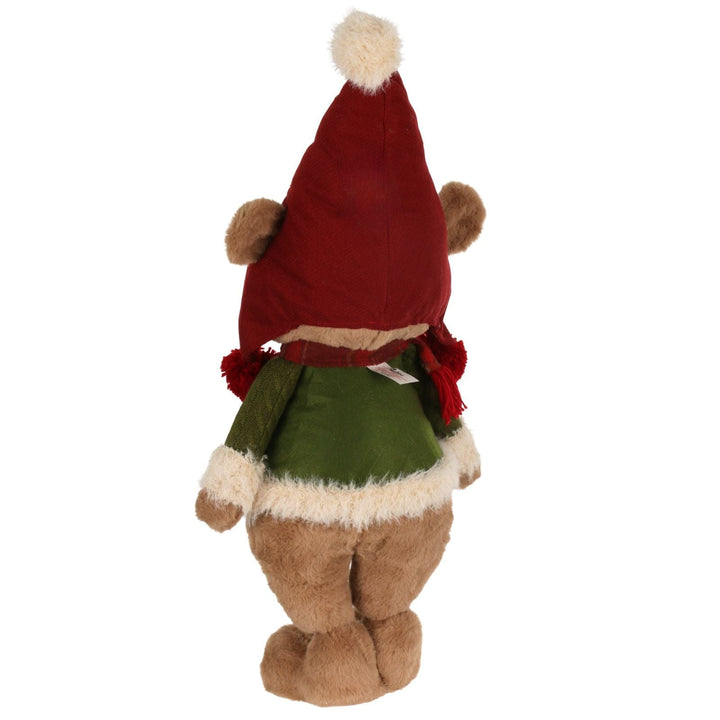 back view of large teddy bear on white background