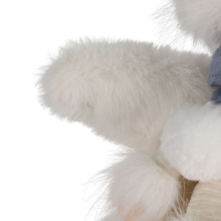 Close-up of a fluffy white angel wings on a white background
