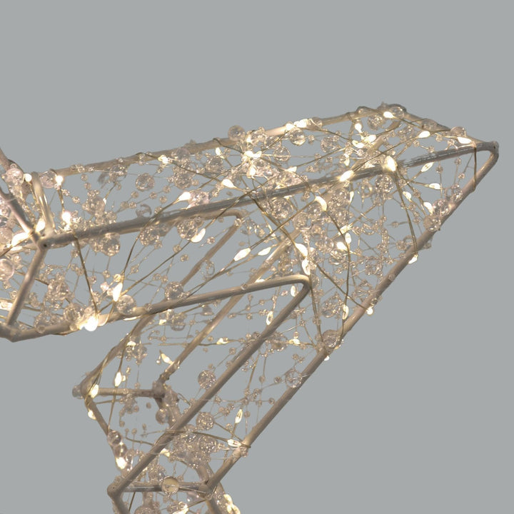 50cm 3D Christmas Star Light Beaded Decoration Copper Wire Warm White
