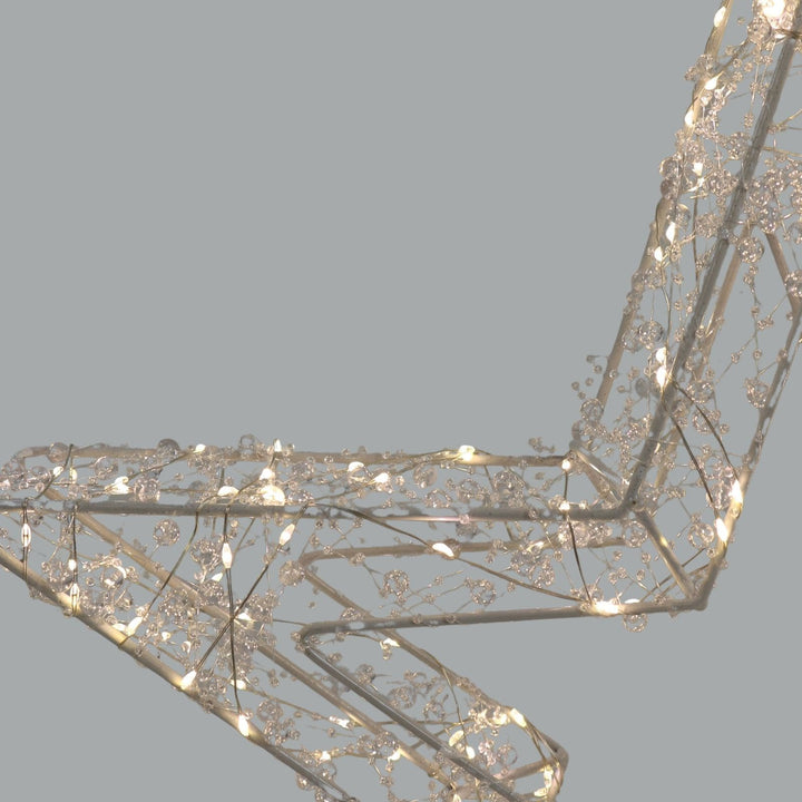 50cm 3D Christmas Star Light Beaded Decoration Copper Wire Warm White