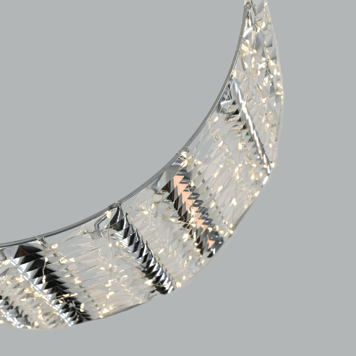 top view of tree skirt with silver metal frame