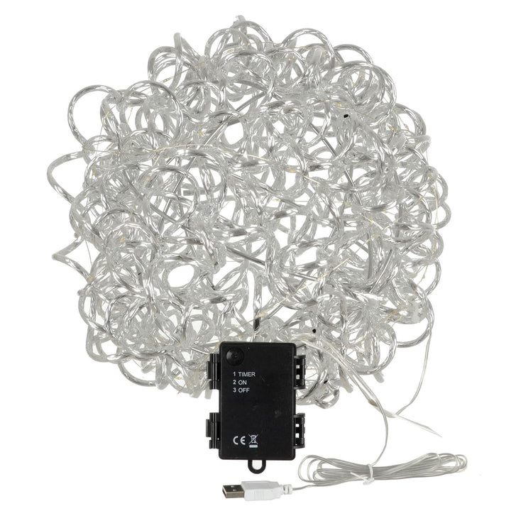Battery pack and USB cable operated Christmas ball decoration