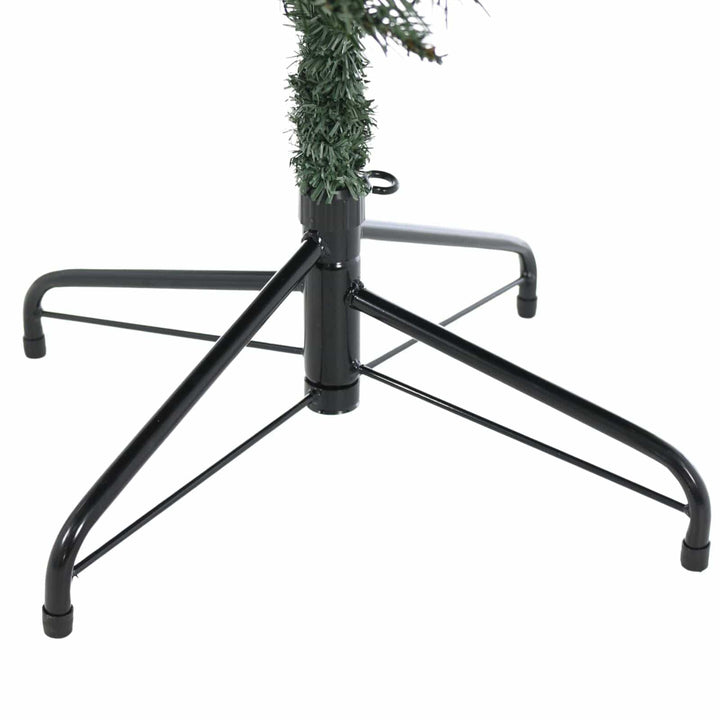 Black metal Christmas tree stand on a white background