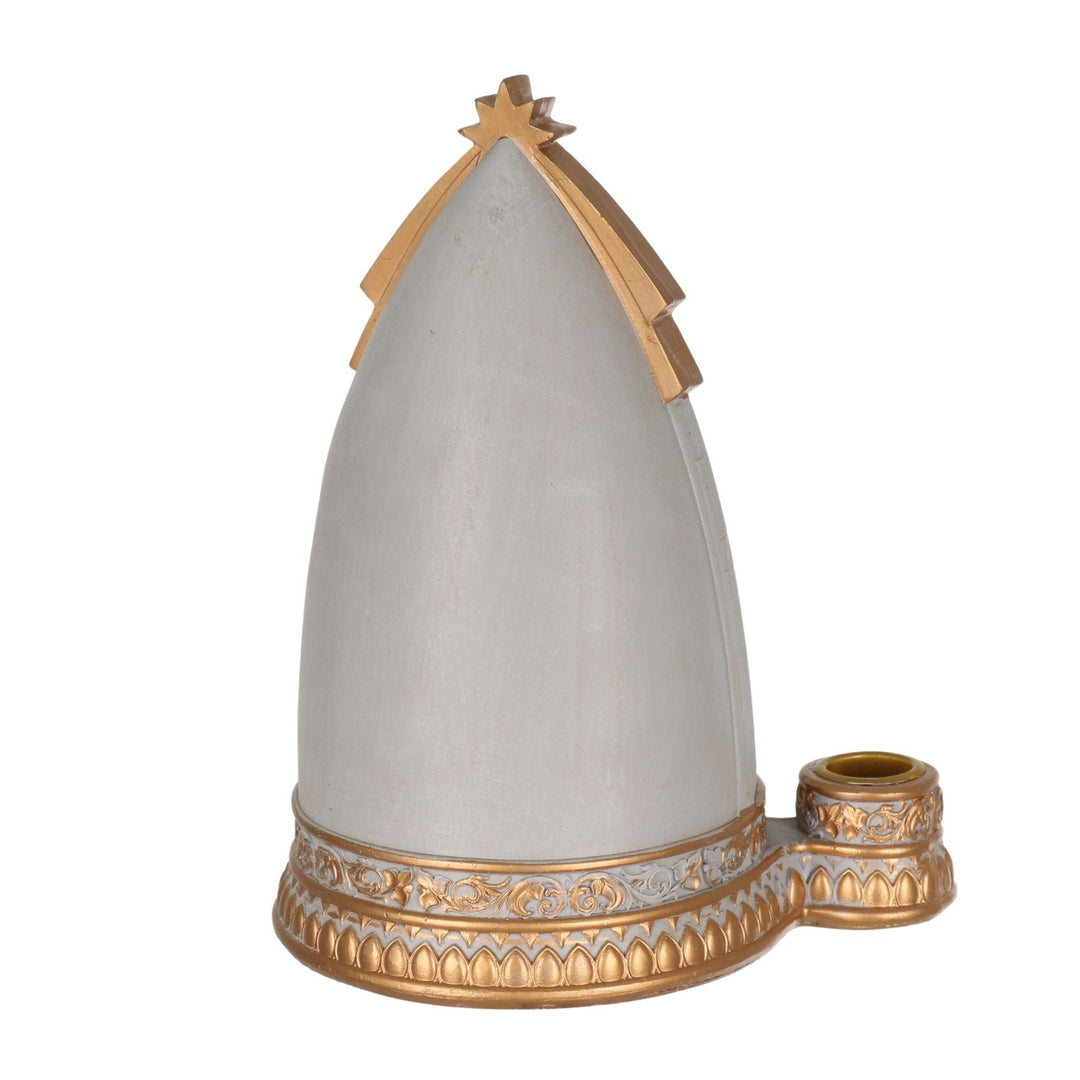 back view of nativity candle holder
