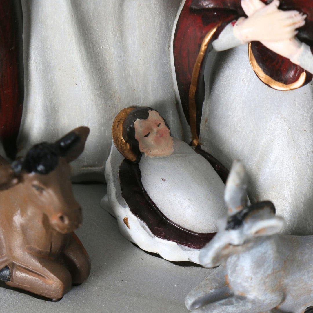 Nativity Scene Christmas Candle Holder Decoration Resin Candlestick