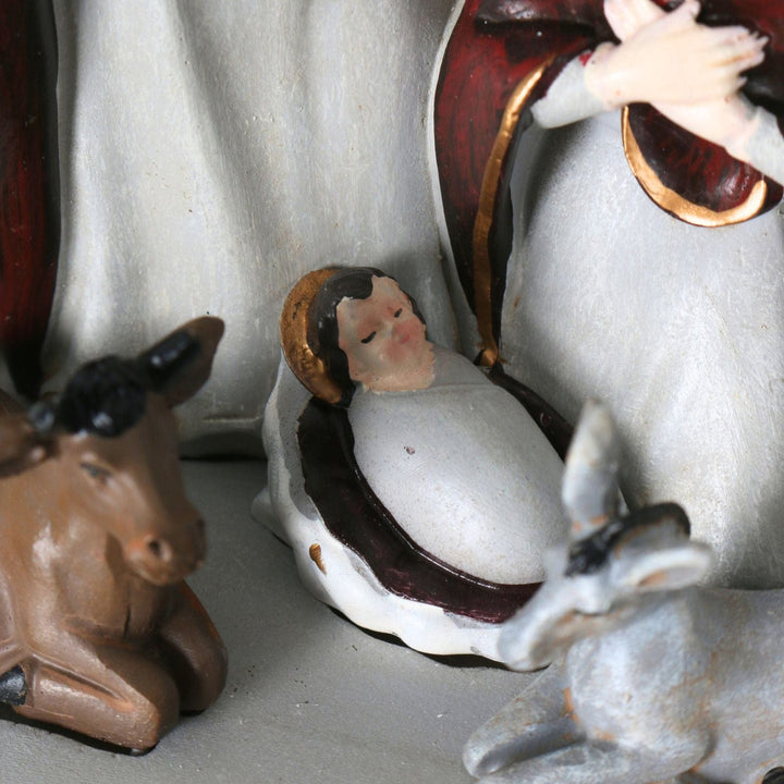 Nativity Scene Christmas Candle Holder Decoration Resin Candlestick