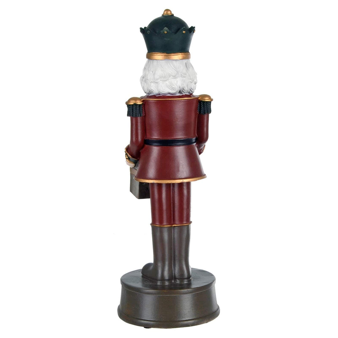 Back view of a Christmas Nutcracker figure decoration