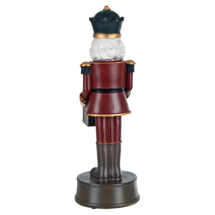 Back view of a Christmas Nutcracker figure decoration