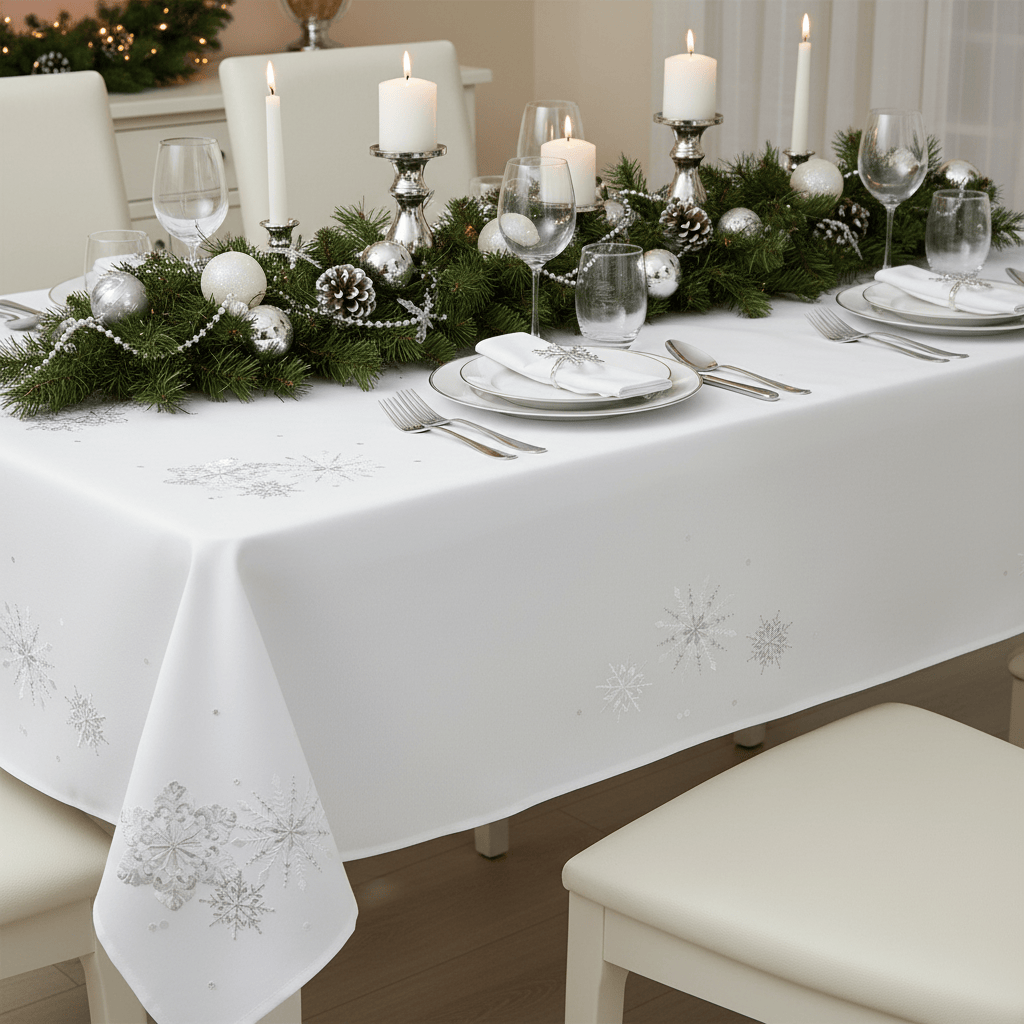 Fabric Christmas Tablecloths Table Covers / Napkins