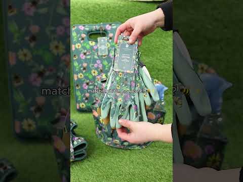 Handy Storage Bag Folding Garden Caddy 6 Pockets Meadow Bee Green 28cm