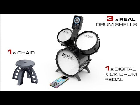 iDance Music Star Electronic Drum Kit – 12-Piece Set with 48 Sounds & Silent Mode